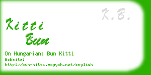 kitti bun business card